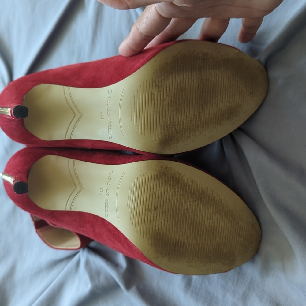 Enzo angiolini red suede heels - Picture 2 of 5